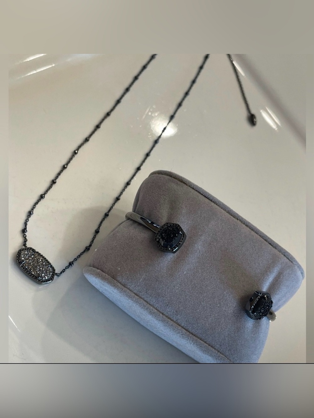 TWO PIECE Kendra Scott Elisa Pendant Necklace and Davie Cuff